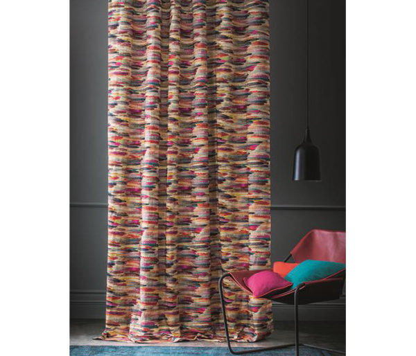 tissu pour rideaux multicolore