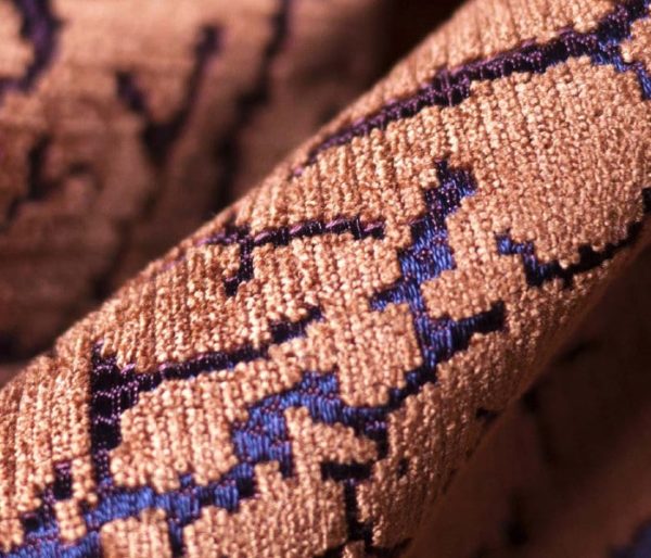 Détail d'un velours de jacquard