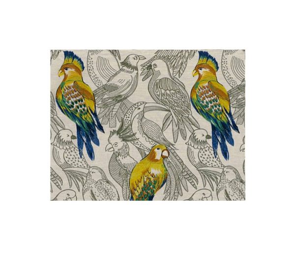 tissu motif perroquet