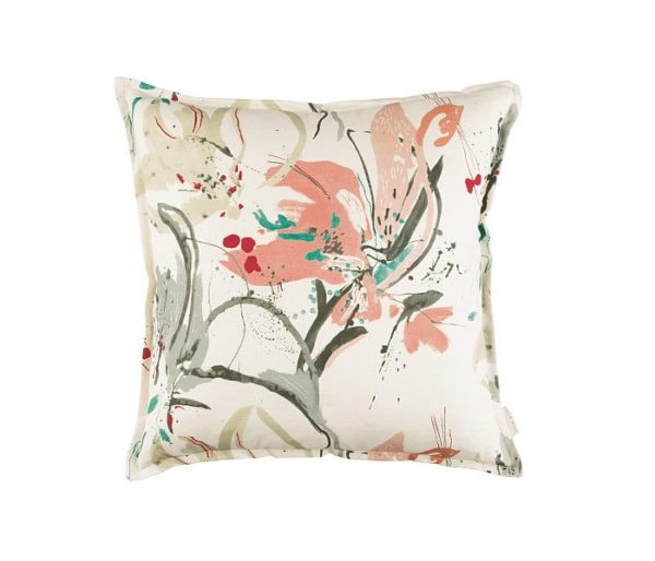 Coussin floral contemporain