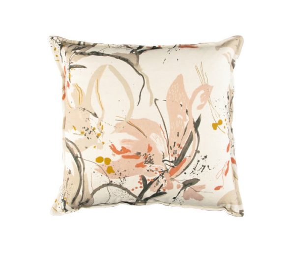 Coussin floral contemporain