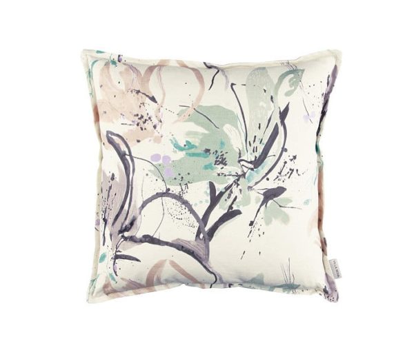 Coussin floral contemporain