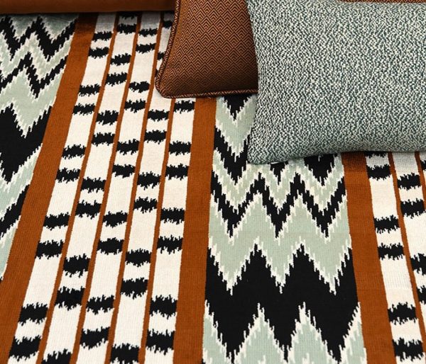 tissu jacquard au motif tribal