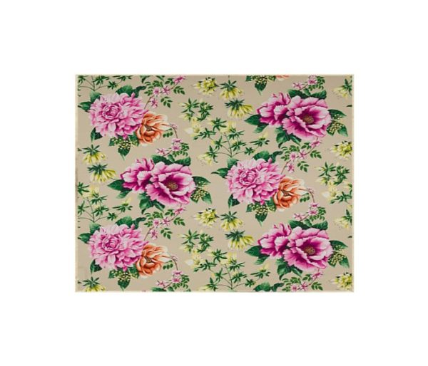 coton imprimé de grands motifs floral