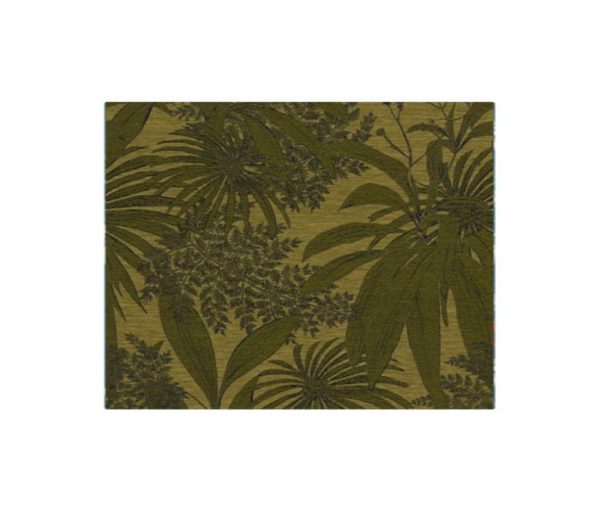 Tissu d'ameublement brodé d'un motif jungle