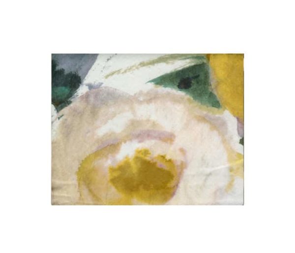 satin imprimé de larges fleurs façon aquarelle