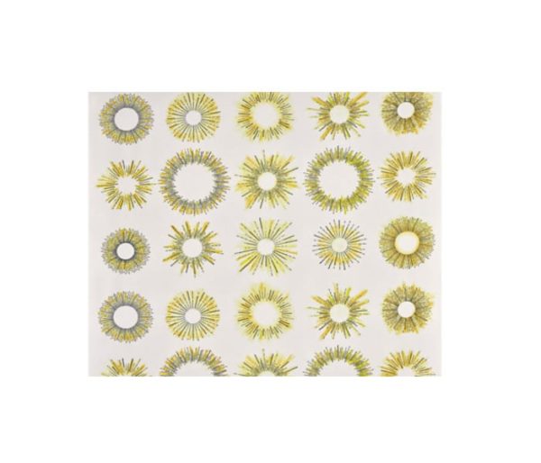tissu imprimé de soleils stylisés
