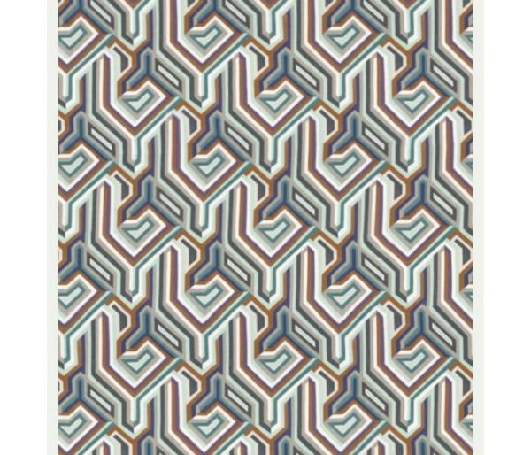 Tissu coton imprimé de motifs géométriques
