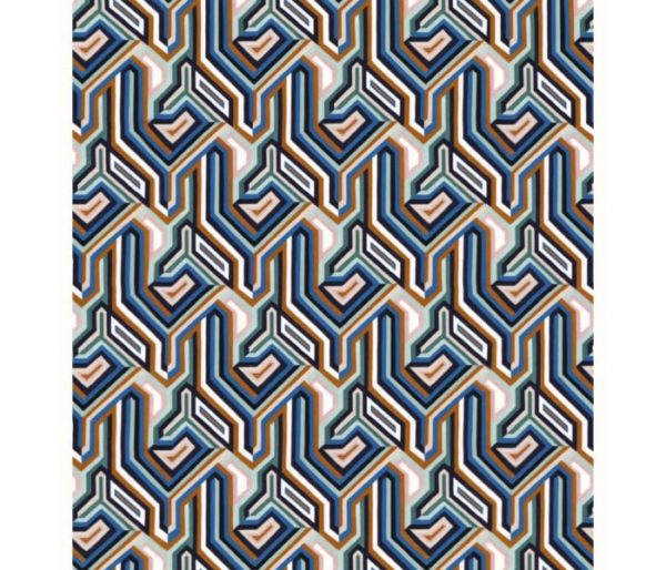 Tissu coton imprimé de motifs géométriques