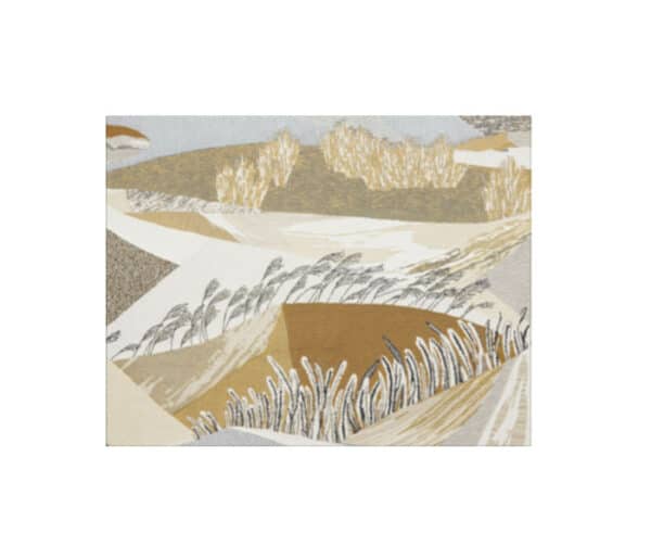 Tissu Jacquard représentant un paysage de montagne