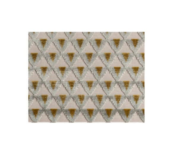 Jacquard de velours représentant des triangles polychromes