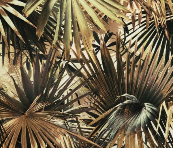 Toile imprimée de feuilles de palmiers, ambiance jungle